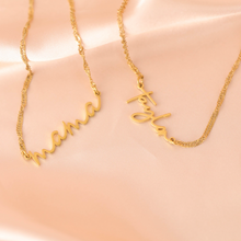 Load image into Gallery viewer, Cursive Custom Name Plate Necklace