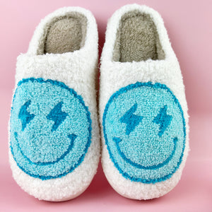 Cozy Luxe Smiley Face Slippers