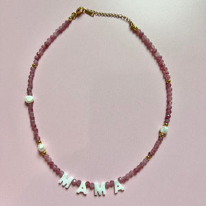 MAMA What The Shell Necklace- Plum Purple