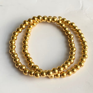 Express Yourself Gold Beaded Bracelet