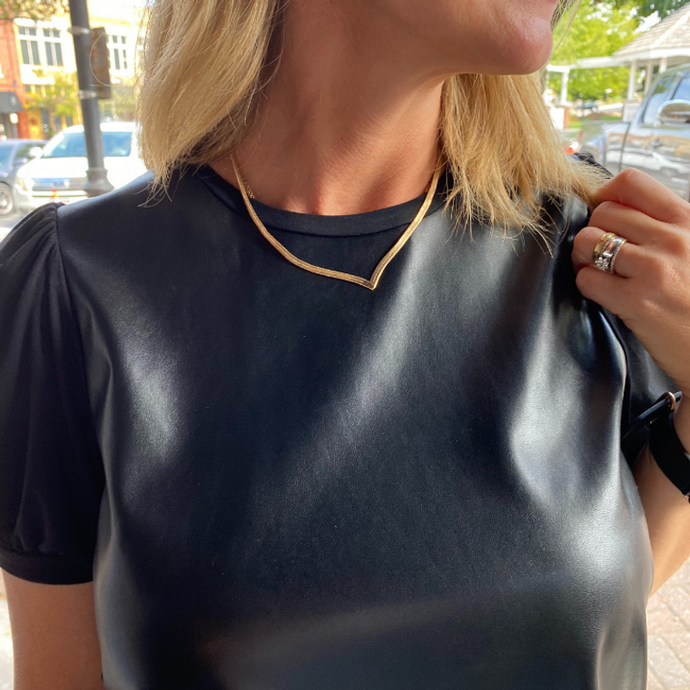 The Sweet V Herringbone Necklace