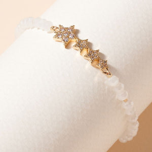Star Shine Glass Beaded Bracelet
